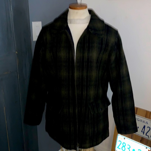 VINTAGE Wool plaid WOOLRICH jacket - Picture 2 of 11